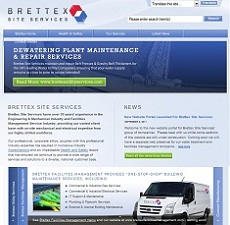 Brettex Site Services - Chesterfield (Derbyshire) Website Graphic Design