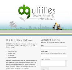 D & G Uitlities - Rotherham (South Yorkshire) Website Graphic Design