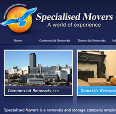 Specialised Movers - Sheffield (South Yorkshire) Website Graphic Design
