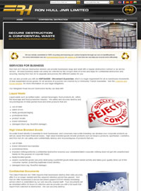 ron hull confidential destruction - Rotherham website design