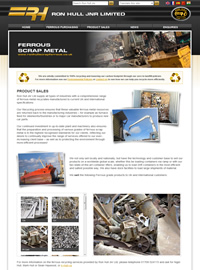 Ron Hull Jnr Ferrous Metal Website Design