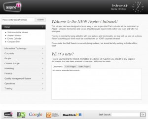Aspire-i Intranet Website Design - Bradford
