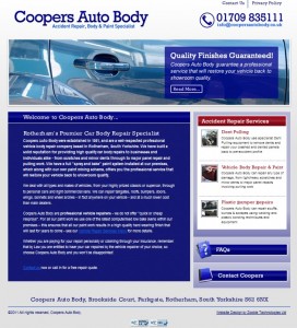 Coopers Auto Body Repairs Website Design