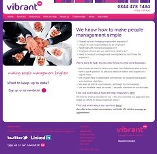 Vibrant-HR Website - Huddersfield (West Yorkshire) Web Design by Zooble Technologies